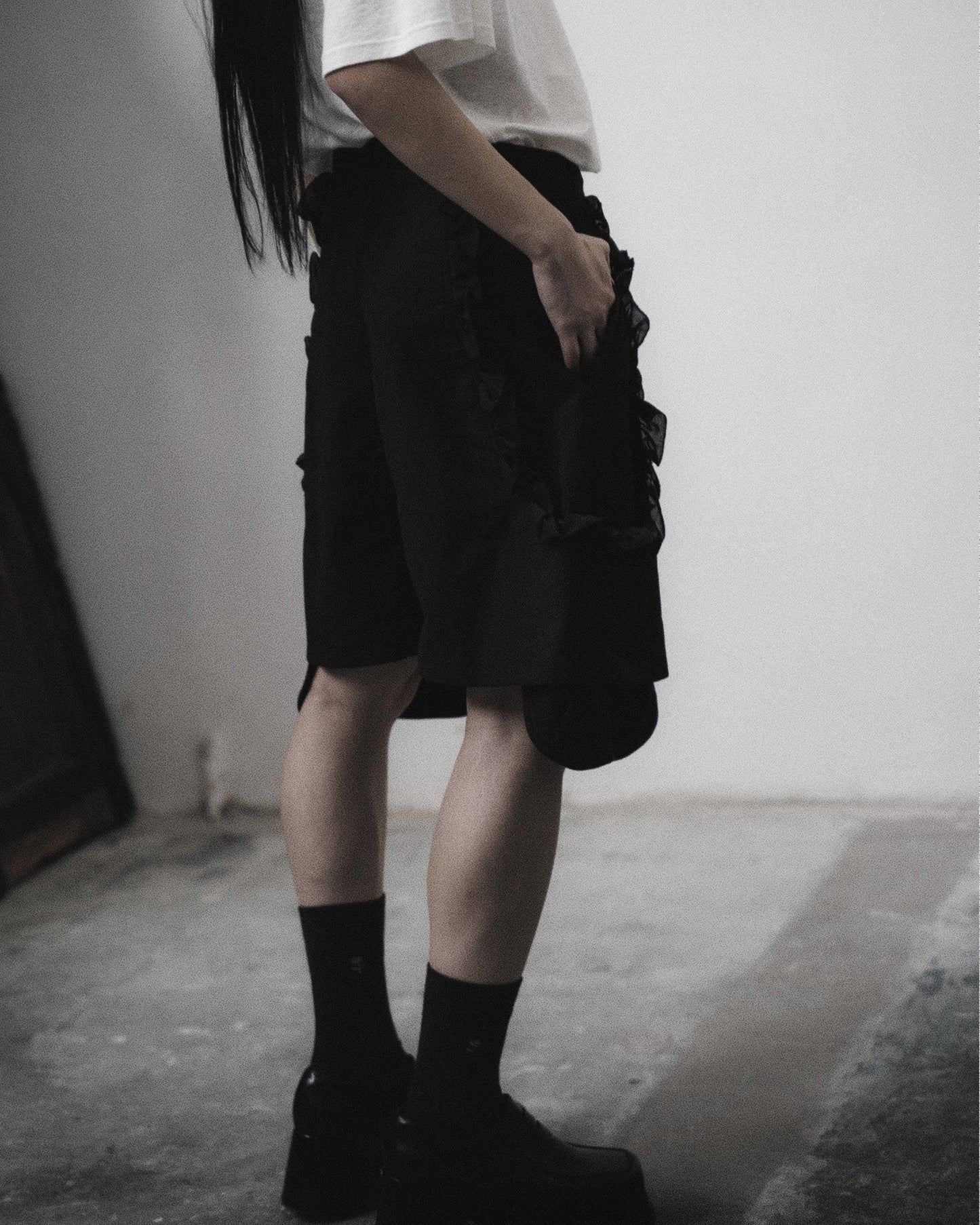 orchid shorts black