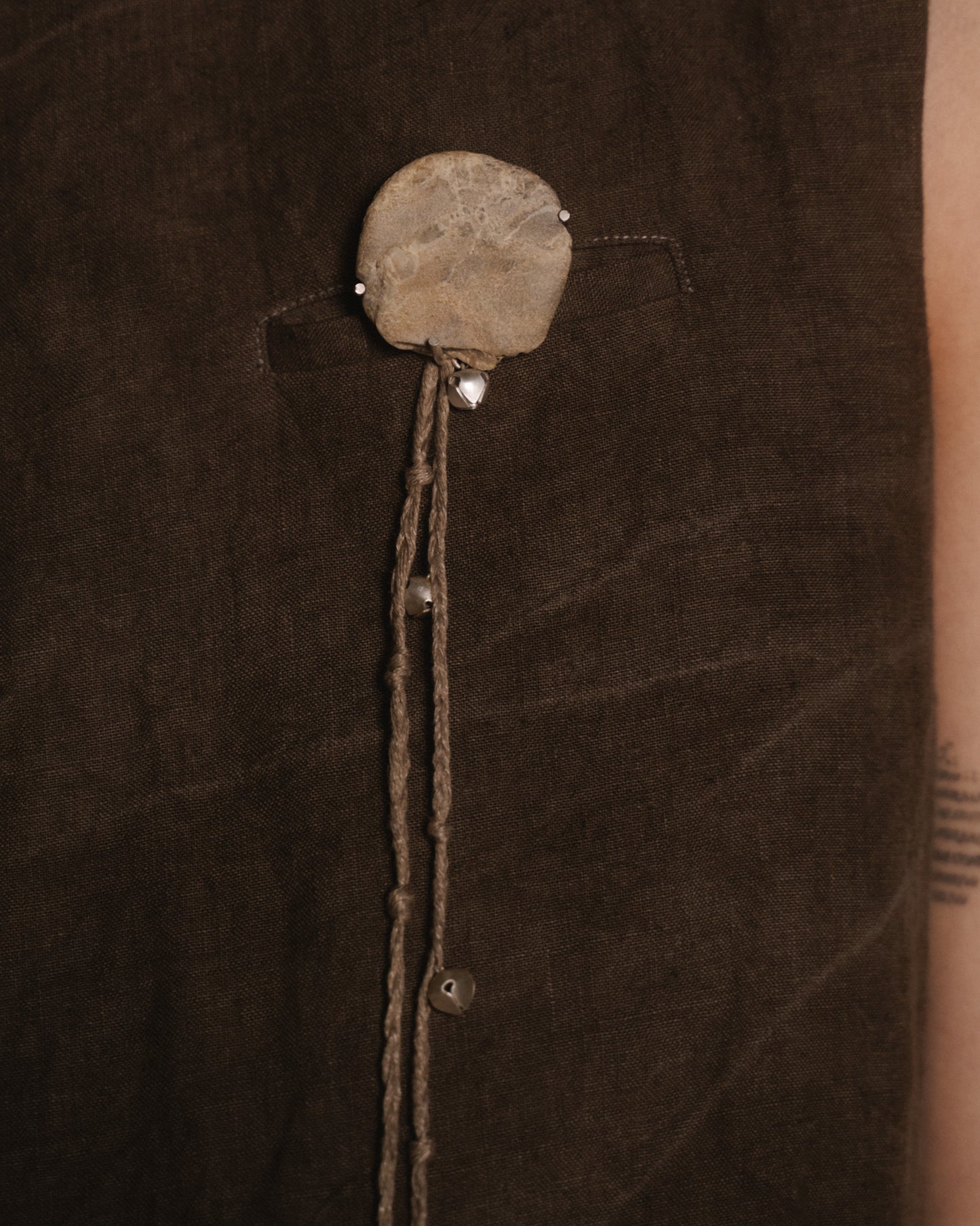 river stone brooch one