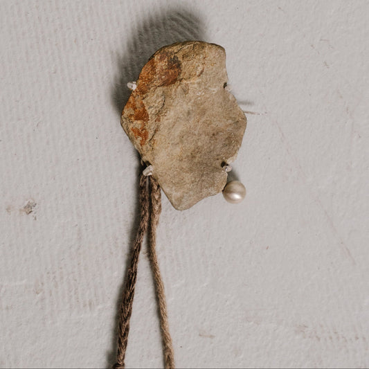 river stone brooch two